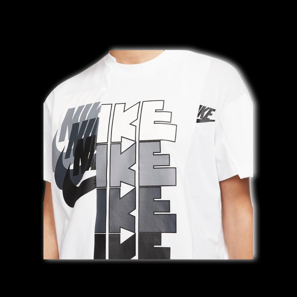 Nike x Sacai Women’s Hybrid Shirt white/obsidian - Picture 8 of 10